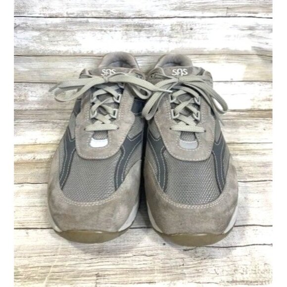 SAS Men's Gray Suede & Mesh Lace-Up Comfort Walking Sneakers Size 13 - Picture 1 of 9
